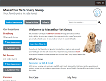 Tablet Screenshot of macarthurvet.com.au